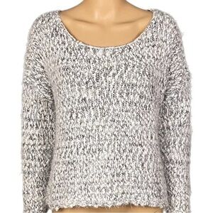 ASTR Anthropologie Chunky Grey Marled Knit Sweater